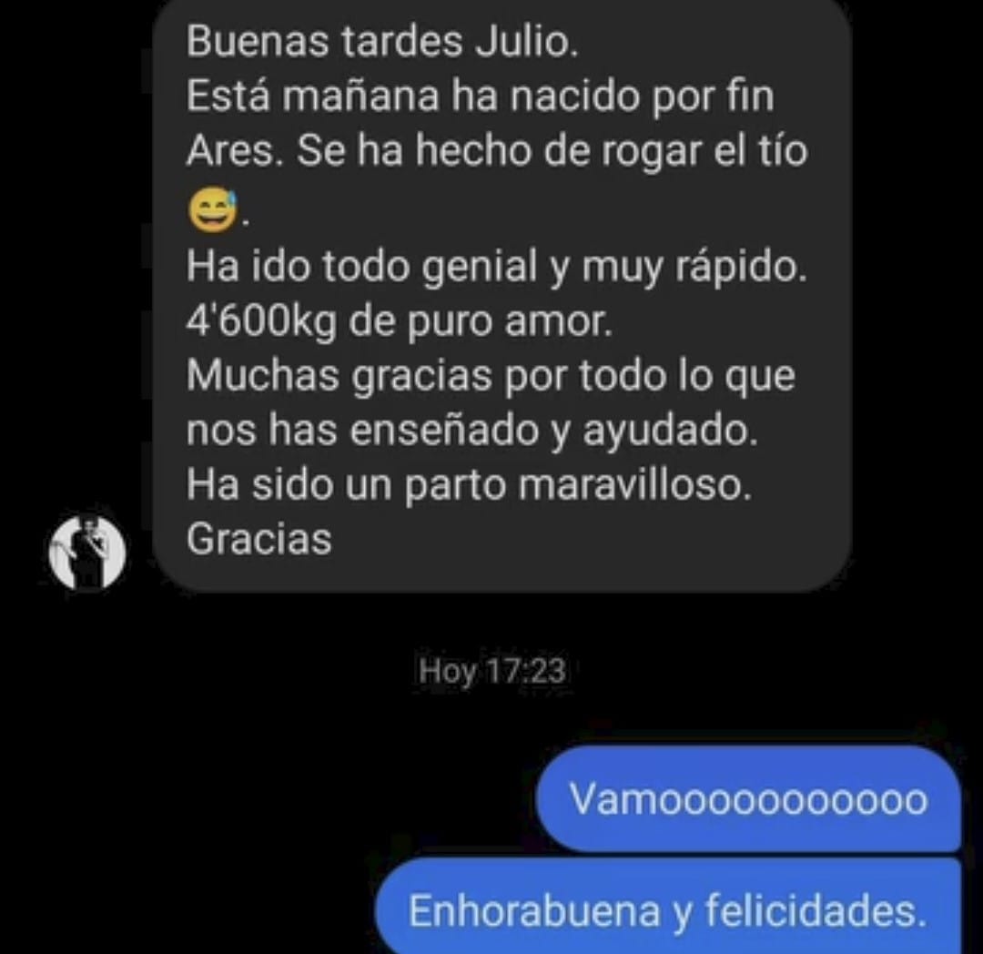 Mensaje de Bea, mamá de Ares