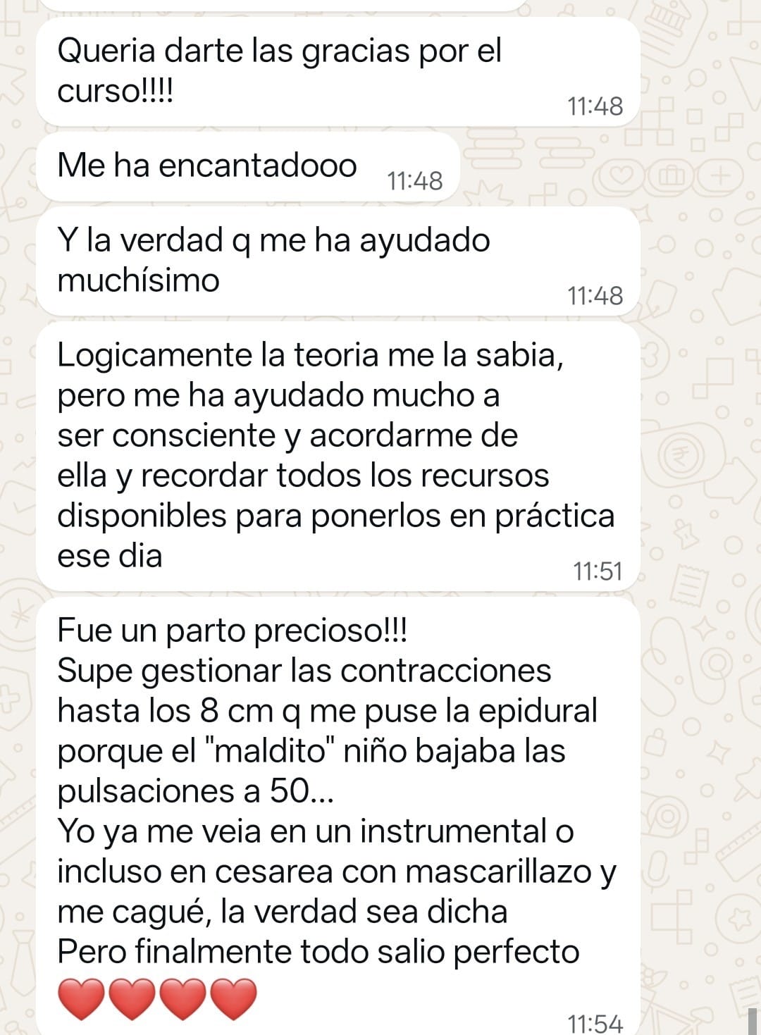 Mensaje de María, matrona